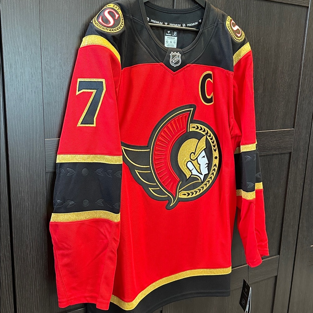 Brady Tkachuk Ottawa Senators Fanatics Alternate Premium Jersey - Red - Picture 3 of 8